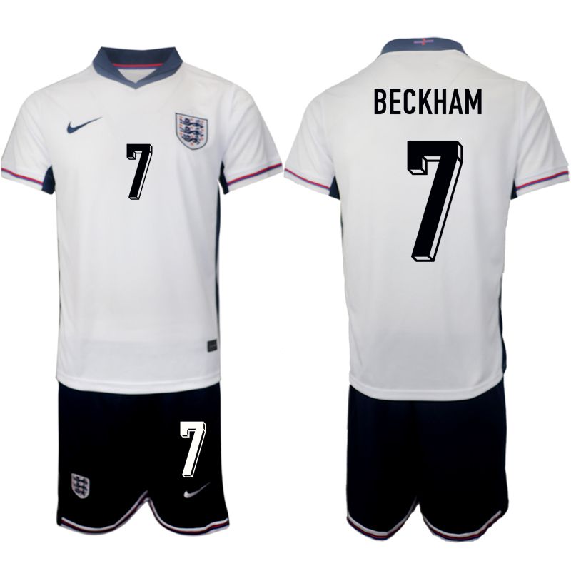 Men 2024-2025 Season England home white 7 Soccer Jersey